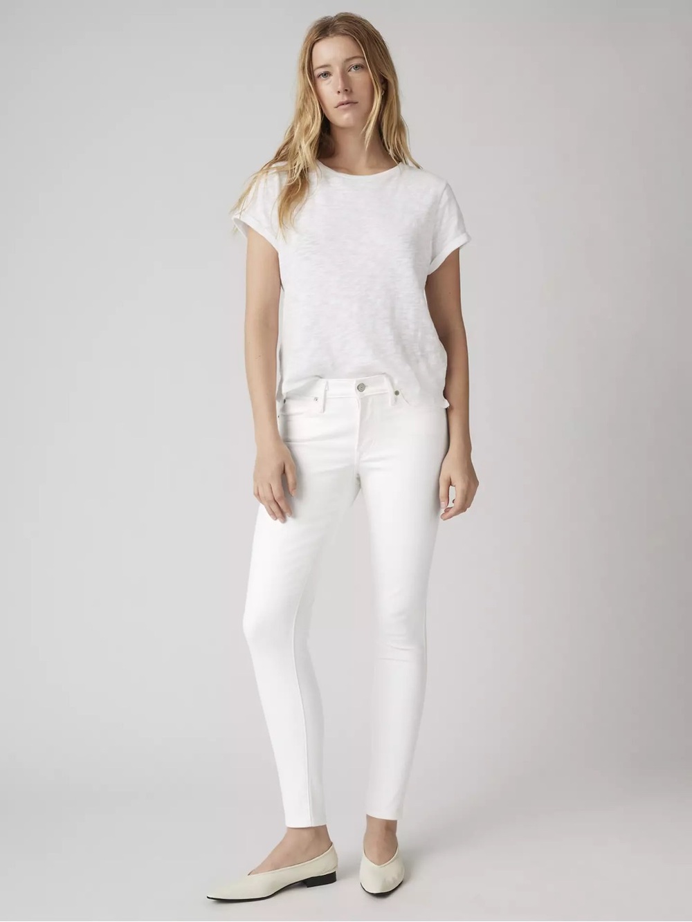 Levi's 721 High Rise  White Skinny Jeans
